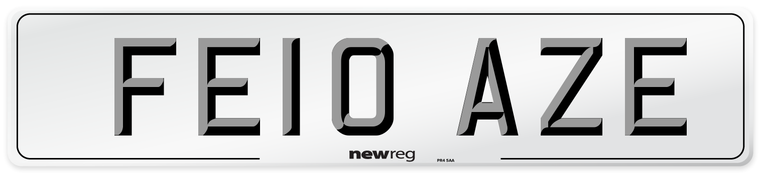 FE10 AZE Number Plate from New Reg